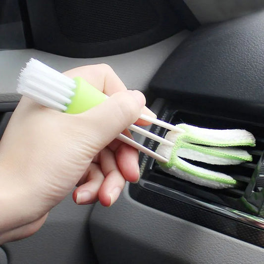  2-in-1 Green Air-Conditioner Outlet Cleaner Brush 